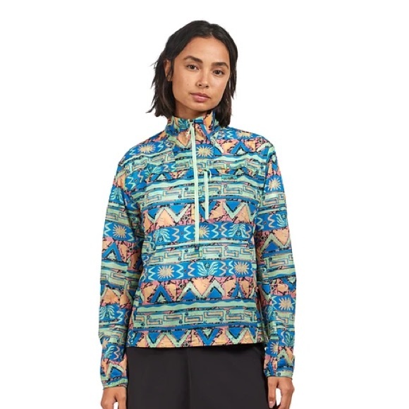 NWT Patagonia Women's Houdini Stash 1/2 Zip Pullover XL Green Jacket Lightweight - Picture 1 of 12